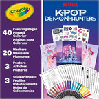 Crayola Kpop Demon Hunters Art Case, Coloring & Sticker Craft Kit, Gift - Image 3