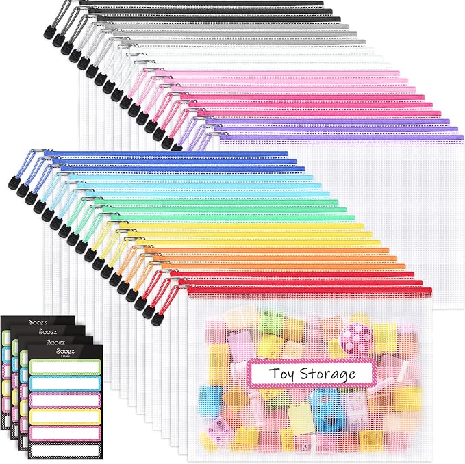 Sooez 36 Pack Mesh Zipper Pouch by Sooez
