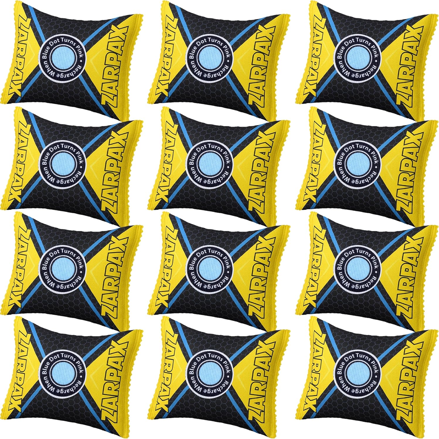 4.4 oz/125g Rechargeable Desiccant Packs Dehumidifier Bag - 12 Pack - Moisture Absorbers For Safes, Car, Bathroom, Storage - Moisture Remover Eliminates Humidity - Reusable Desiccant Bags