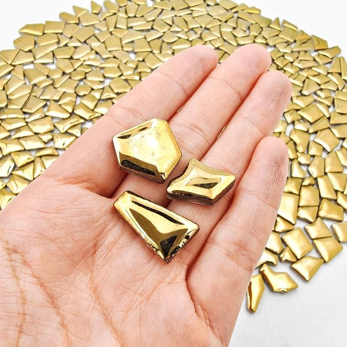 1.1lb Ceramic Mosaic Tiles, Mixed Colour Ceramic Mosaic Pieces - Image 4