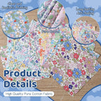 84 Pcs Charm Packs for Quiltings, Colorful Bright Pastel Spring Floral Print - Image 4
