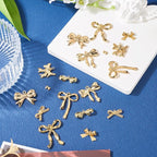 FASHEWELRY Alloy Bowknot Charms Links Golden Bow Tie Connector Charms Metal Bow - Image 7