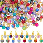 150Pcs Crystal Dangle Charms for Jewelry Making Crackle Bulk Small Cute Charms by COGCHARGER