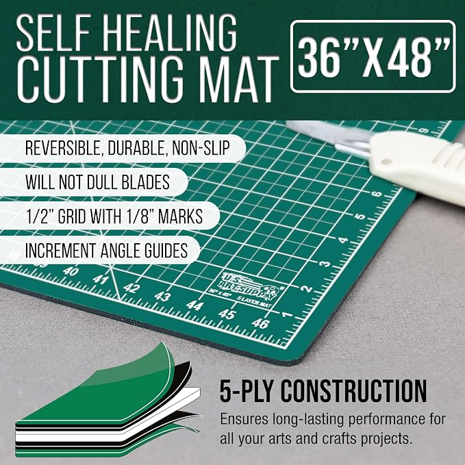 U.S. Art Supply 36" x 48" Self-Healing Cutting Mat 5-Ply - Image 2