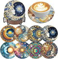 8 PCS Diamond Art Coasters Kits Sun and Month Diamond Painting Coaster | by Benjenes