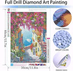 WUDWL Diamond Art Kits for Adults Beginner, Seaside Town DIY Modern Diamond - Image 4