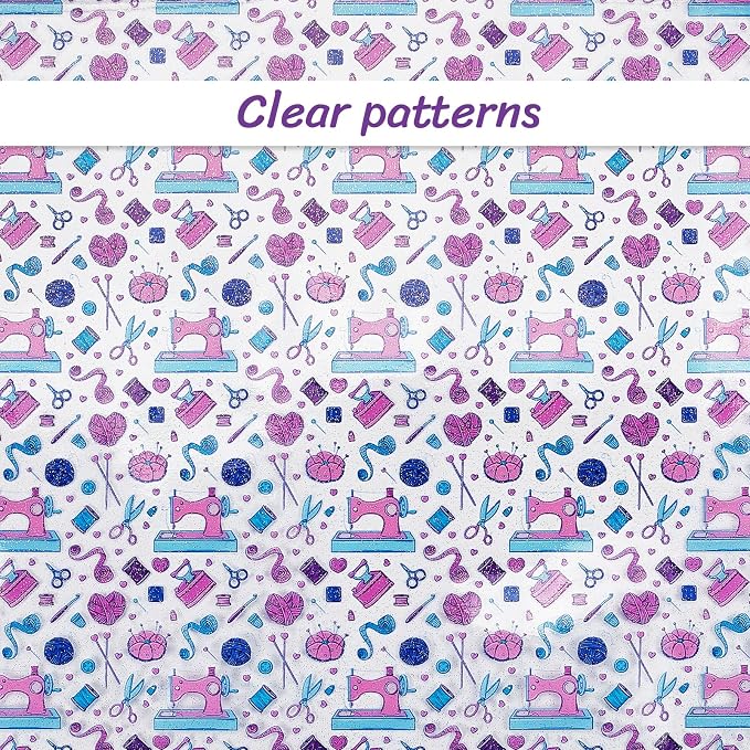 12" x 47" Printed TPU Jelly Faux Leather Roll, Transparent Clear PVC Leather - Image 3