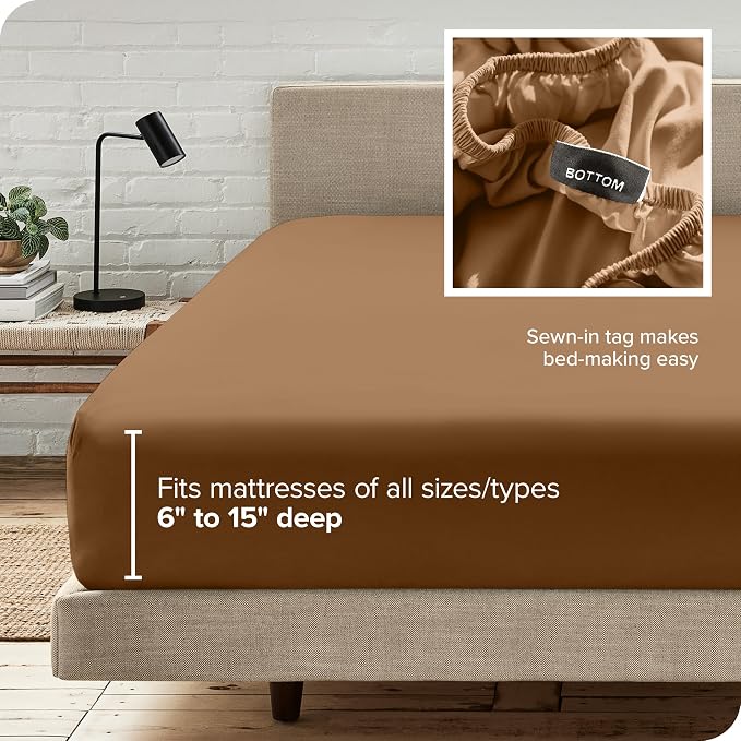 Bare Home Fitted Bottom Sheet Queen Size - Image 6