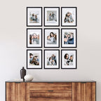 Sheffield Home 9 Piece Gallery Wall Frame Set, 11x14 in. matted to 8x10 in. - Image 2