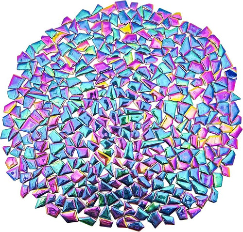 1.1lb Ceramic Mosaic Tiles, Mixed Colour Ceramic Mosaic Pieces by Unknown