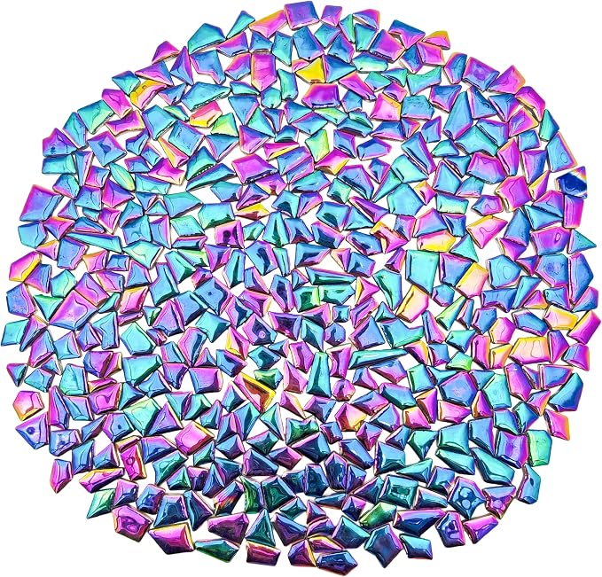 1.1lb Ceramic Mosaic Tiles, Mixed Colour Ceramic Mosaic Pieces - Image 2