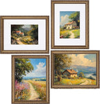eletecpro 9x12 Vintage Picture Frame, Glass Cover, Bronze Gold, Horizontal or - Image 7