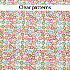 Flower Printed TPU Jelly Faux Leather Fabrics, 11.8 x 47.2 Inch Clear TPU Vinyl - Image 3