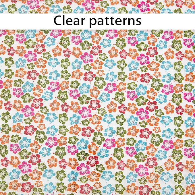 Flower Printed TPU Jelly Faux Leather Fabrics, 11.8 x 47.2 Inch Clear TPU Vinyl - Image 3