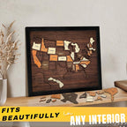 flinelife USA Travel Map, Wooden USA Map Puzzle - Image 7