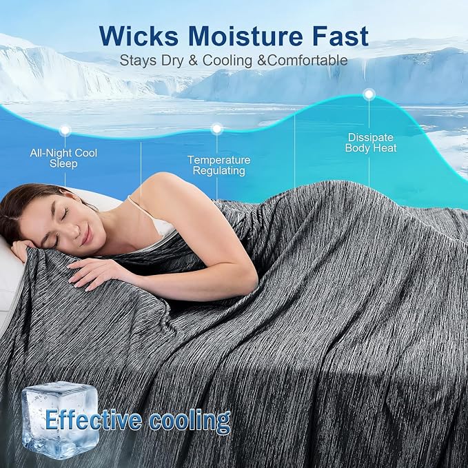 KMUSET Cooling Blanket Full Size（80"x90", Double Sided Summer Cooling Blankets - Image 4