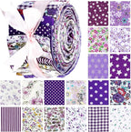 Kingdder Jelly Fabric Quilting Strips, Patchwork Roll 2.55 Inch Roll up Cotton by Kingdder
