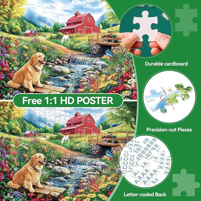 500 Piece Jigsaw Puzzle for Adults –Dog Nature Jigsaw Puzzles 500 Pieces - Image 3