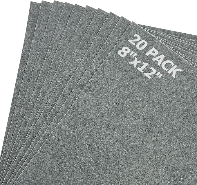 20Pcs Stiff Felt Sheets, 1.5mm Thick Felt Fabric Squares by FSQINGTIZI