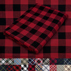 Pico Textiles 20 Yards Bolt Red and Black Buffalo Plaid Checkered Flannel Fabric by PicoTextiles