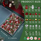 ZHIYUXI 1150PCS Christmas Glass Beads Red and White Beads Jewelry Making | - Image 6