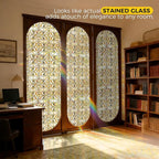 OHTMERU 3D Stained Glass Window Privacy Film, Heat Control UV Blocking Static - Image 2