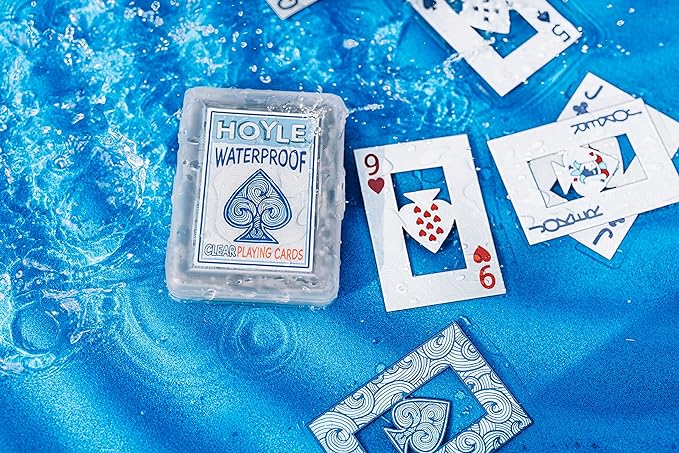 Hoyle Waterproof Clear Plastic Playing Cards 1 Deck Outdoor Pool | Flexible - Image 5