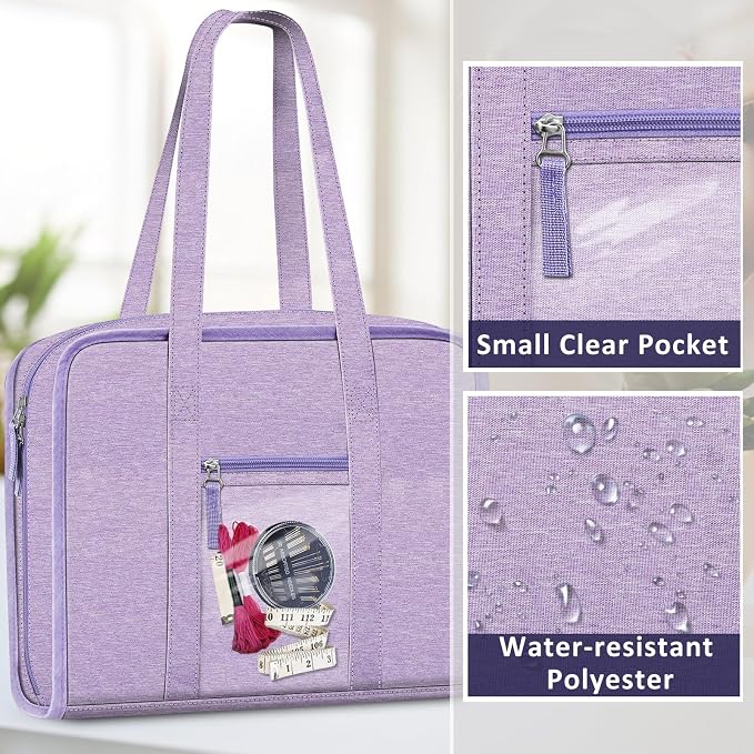 FINPAC Sewing and Craft Supplies Storage Tote, Large Capacity Travel Packing - Image 5
