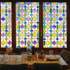 Windimiley Stained Glass Window Privacy Film:3D Colorful Geometric Decorative - Image 9