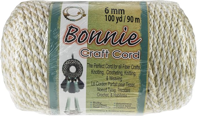 Bonnie Macrame Craft Cord 6mmX100yd by PepperellCrafts