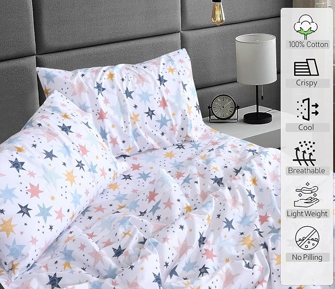 RUVANTI 100% Cotton Sheets – Full Size Percale Bedding, Cooling & Breathable - Image 3