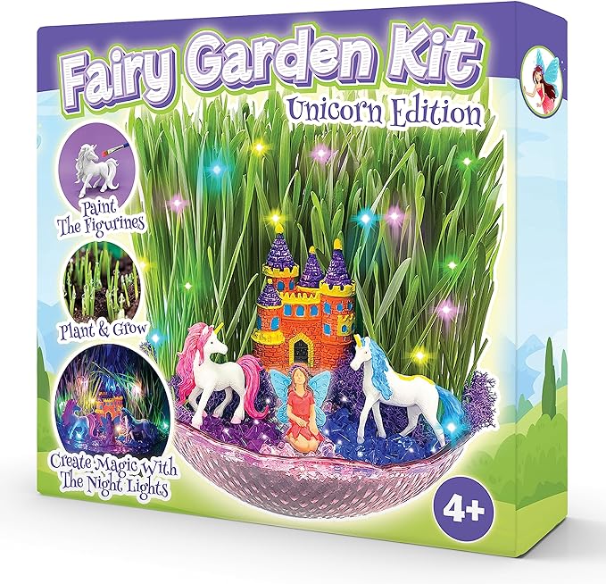 Bloonsy Unicorn Fairy Garden Kit | Light Up Terrarium Kit | STEM Toys | Arts by Bloonsy