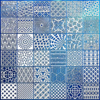 Geometric Texture Stencils for Crafts Reusable 36Pcs Stencils | DIY Art by Unknown