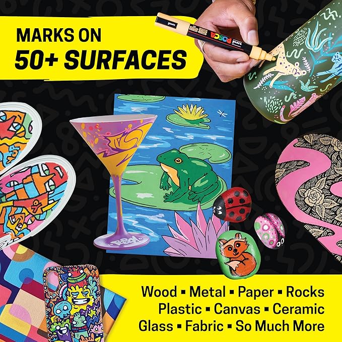 posca Paint Markers, 3M Fine Point Acrylic Paint Pens - Image 3