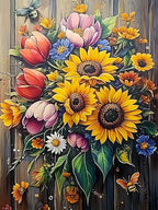 Diamond Paintings Kits for Beginners, Colorful Sun Flower Diamond Art Kits for by GXGLLPZBYZBYHW