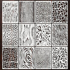Geometric Texture Stencils for Crafts Reusable 16Pcs Stencils | DIY Art by Unknown