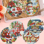 8 Pack Christmas Diamond Art Coasters, Diamond Painting Coasters Kits | - Image 7