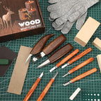 AUGSUN Wood Carving Kit, 17 Pack Wood Whittling Kit Hand Carving Knife Tools Set - Image 4