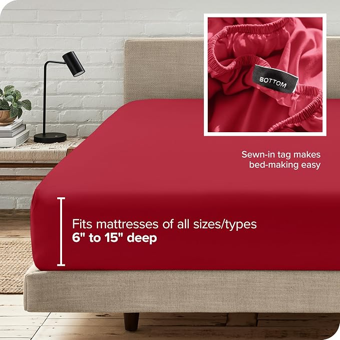 Bare Home Fitted Bottom Sheet Twin Size - Image 6