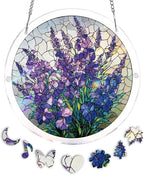 Acrylic Puzzle Suncatcher, Lavender Shimmer Purple Sun Catcher by Unknown
