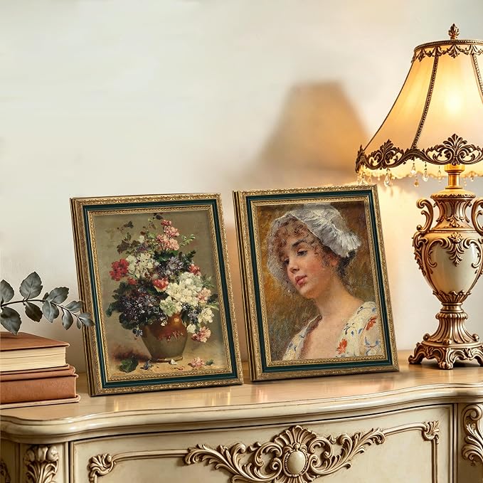 eletecpro 8x10 Vintage Picture Frame, Glass Cover, Horizontal or Vertical - Image 7
