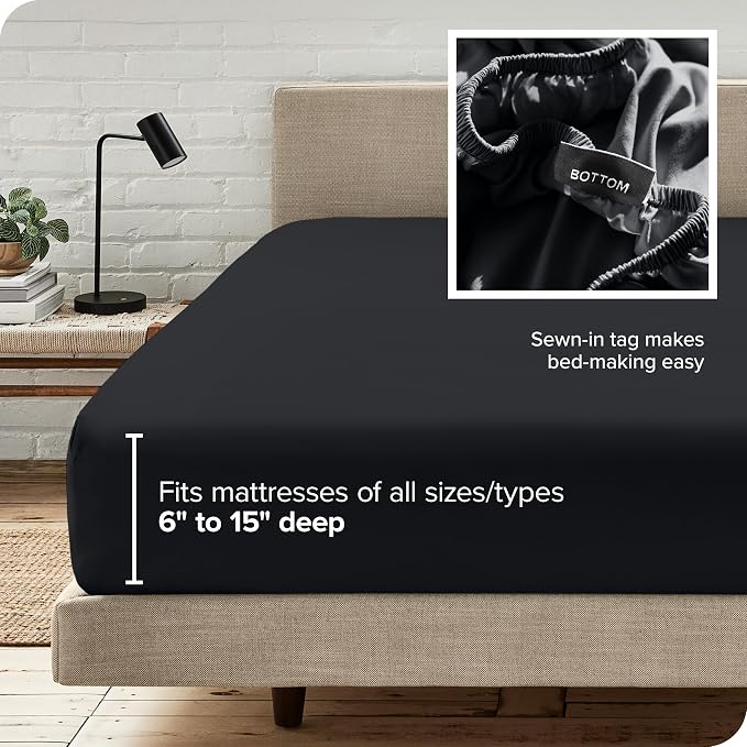 Bare Home Fitted Bottom Sheet Split Head Flex King Size - Image 7