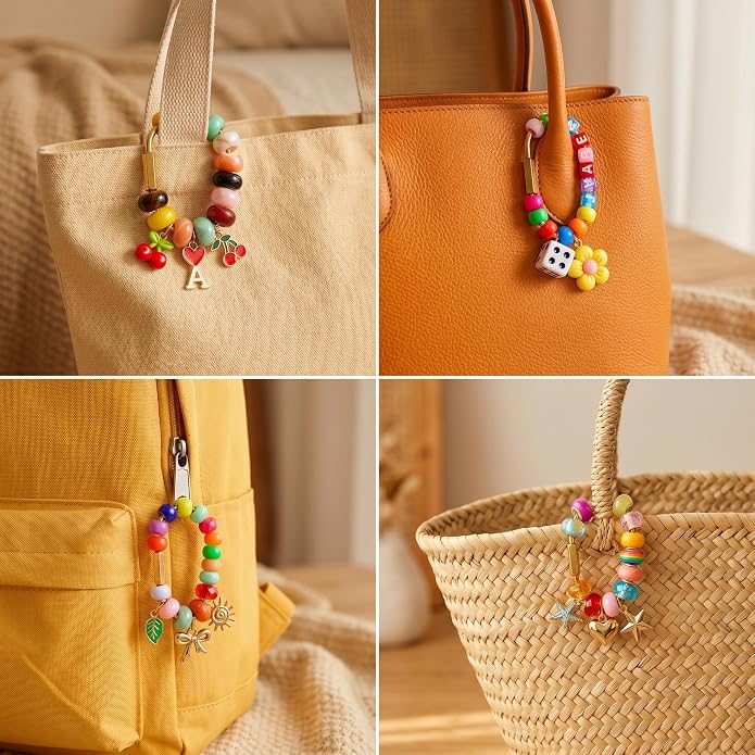 KJML DIY Cute Keychain Charms Bulk 30pcs Pendant Bracelet Charms - Image 5
