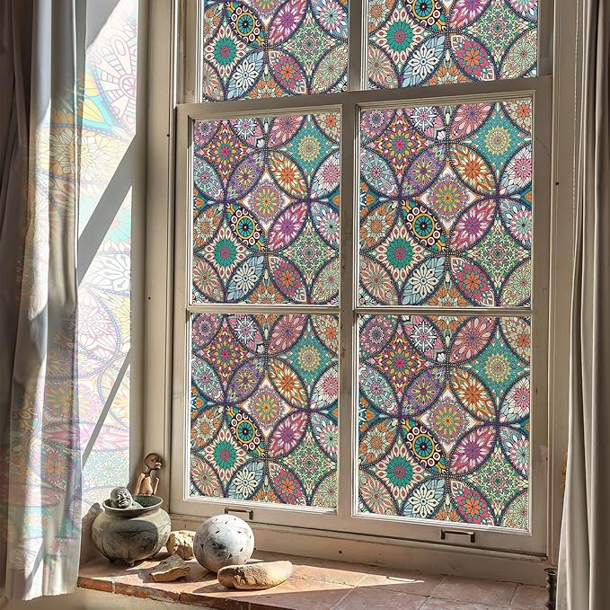 Stained Glass Window Film Privacy Decorative Tinting Film - Image 4