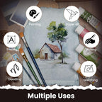 LEATHER VILLAGE Grey Deckled Edge Handmade Watercolor Paper 12x16 | 50 Sheets - Image 5