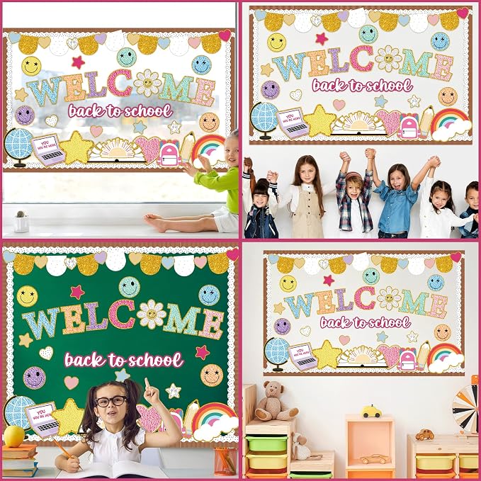 Welcome Back to School Bulletin Board Set Boho Groovy Classroom Decorations - Image 6