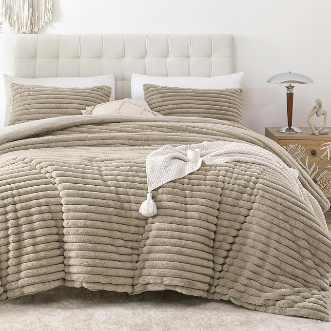 Smoofy Fluffy Full Size Comforter Sets 3 Pieces by SMOOFY