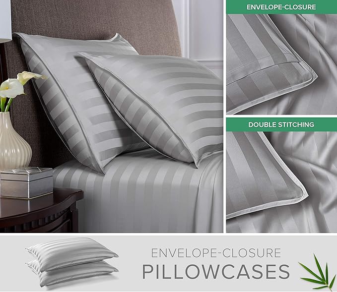 Pure Bamboo King Sheets, Genuine 100% Organic Viscose Derived from Bamboo Bed - Image 3