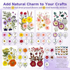 DIY Bookmark Making Kit – 187 PCS Dried Flower Bookmark Kit - Image 4