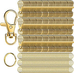 LEOBRO 240PCS Lobster Claw Clasps and Key Rings, Metal Key Chains, Jewelry by LEOBRO
